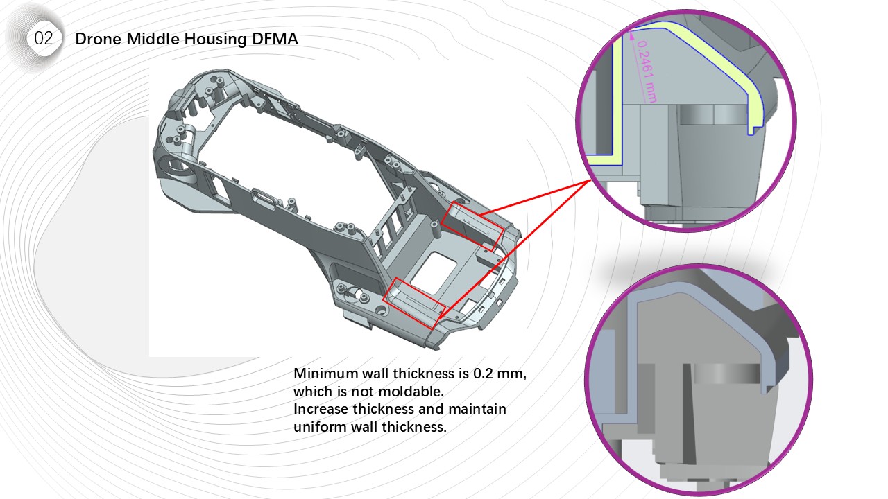 Drone Middle Housing DFMA